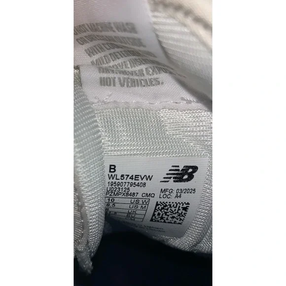 women new balance classic 574 Sz 10 wl574evw used no box Mens 8.5 NICE - Picture 8 of 9